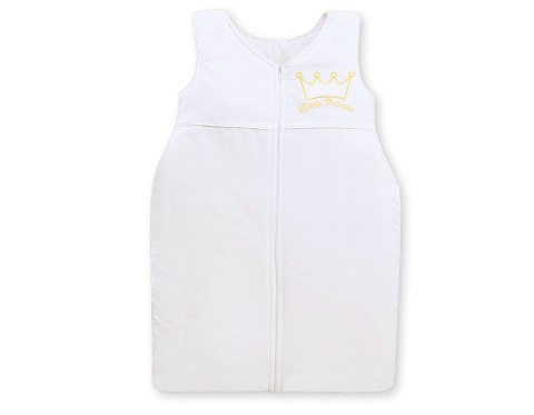 Śpiworek niemowlęcy z haftem Little Prince / Little Princess, biały