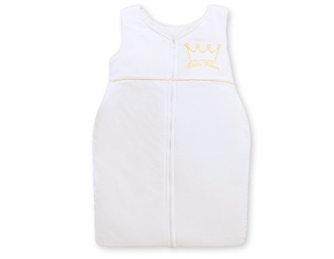 Śpiworek niemowlęcy z haftem Little Prince / Little Princess, biały