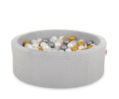 Suchy basen z piłeczkami 300 szt. Minky 90 cm dla dzieci – H-30 cm - jasnoszary Suchy basen z piłeczkami 300 szt. Minky 90 cm dla dzieci – H-30 cm - jasnoszary