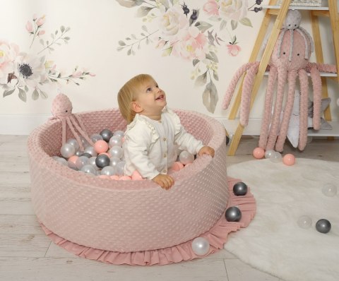 Suchy basen z piłeczkami 300 szt. Minky 90 cm dla dzieci – H-30 cm - jasnoszary Suchy basen z piłeczkami 300 szt. Minky 90 cm dla dzieci – H-30 cm - jasnoszary