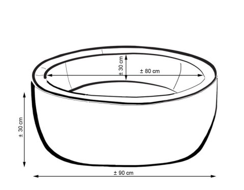 Suchy basen z piłeczkami 300 szt. Minky 90 cm dla dzieci – H-30 cm - jasnoszary Suchy basen z piłeczkami 300 szt. Minky 90 cm dla dzieci – H-30 cm - jasnoszary