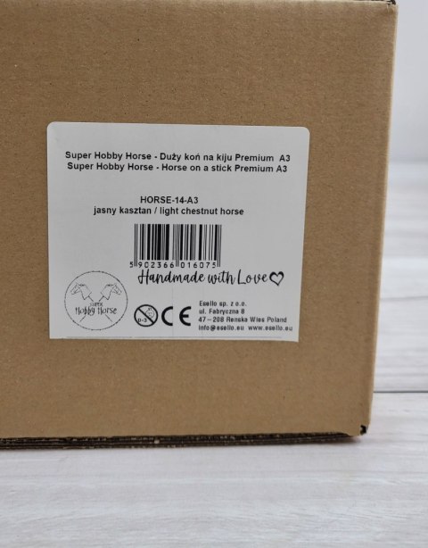 Hobby Horse Duży koń na kiju Premium - jasny kasztan A3 Hobby Horse Duży koń na kiju Premium - jasny kasztan A3