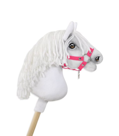 Kantar dla konia Hobby Horse A4 mały zapinany - ciemny różowy