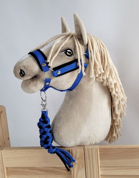 Uwiąz dla Hobby Horse ze sznurka - czarno-niebieski Uwiąz dla Hobby Horse ze sznurka - czarno-niebieski