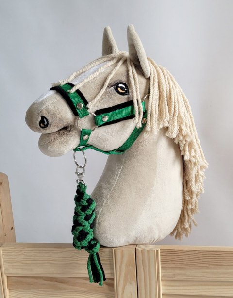 Uwiąz dla Hobby Horse ze sznurka - czarno-zielony Uwiąz dla Hobby Horse ze sznurka - czarno-zielony