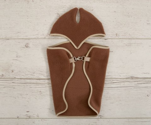 Polarowa derka i nauszniki dla konia Hobby Horse A3, brązowy