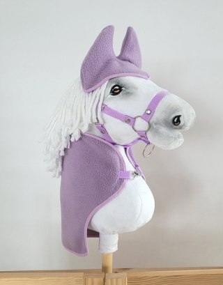 Polarowa derka i nauszniki dla konia Hobby Horse A3, fioletowy