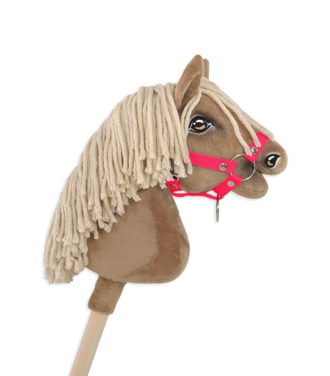 Kantar dla konia Hobby Horse A4 mały zapinany - neon pink