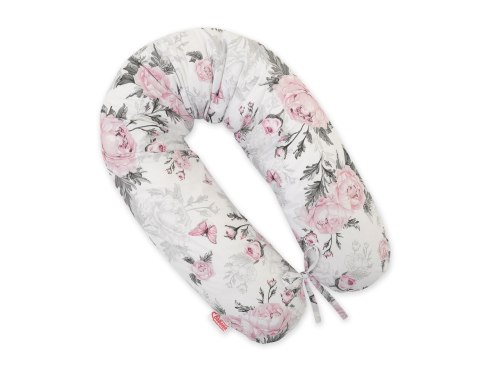 Poduszka ciążowa Longer do spania dla kobiet w ciąży - romantic peonies