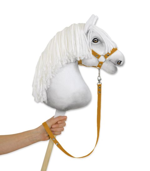 Uwiąz Hobby Horse z taśmy – Wytrzymały Uwiąz do Kantara - musztardowy Uwiąz Hobby Horse z taśmy – Wytrzymały Uwiąz do Kantara - musztardowy