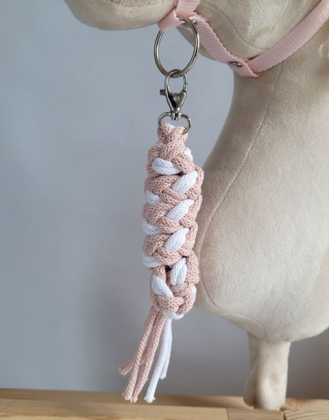 Uwiąz dla Hobby Horse ze sznurka - biało-pudrowy róż Uwiąz dla Hobby Horse ze sznurka - biało-pudrowy róż
