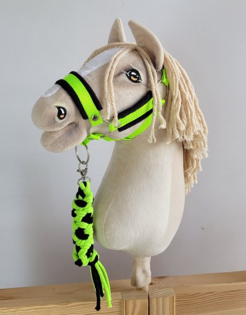 Uwiąz dla Hobby Horse ze sznurka - neon green/ czarny Uwiąz dla Hobby Horse ze sznurka - neon green/ czarny