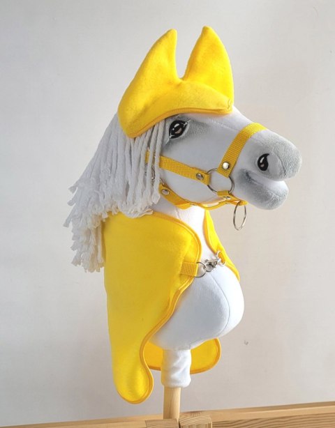 Polarowa derka i nauszniki dla konia Hobby Horse A3, żółty Polarowa derka i nauszniki dla konia Hobby Horse A3, żółty