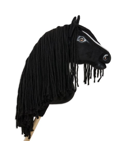 Hobby Horse Duży koń na kiju Premium - fryz koń fryzyjski II A3 Hobby Horse Duży koń na kiju Premium - fryz koń fryzyjski II A3