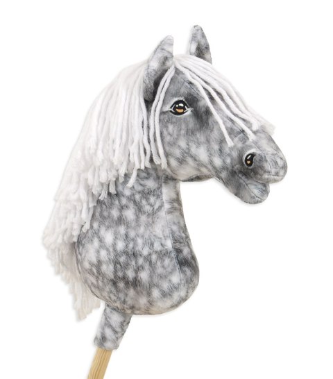Hobby Horse Duży koń na kiju Premium - siwek jabłkowity z białą grzywą A3 Hobby Horse Duży koń na kiju Premium - siwek jabłkowity z białą grzywą A3