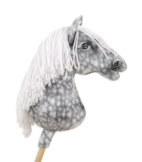 Hobby Horse Duży koń na kiju Premium - siwek jabłkowity z białą grzywą A3 Hobby Horse Duży koń na kiju Premium - siwek jabłkowity z białą grzywą A3