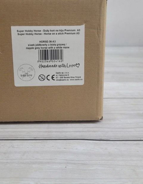Hobby Horse Duży koń na kiju Premium - siwek jabłkowity z białą grzywą A3 Hobby Horse Duży koń na kiju Premium - siwek jabłkowity z białą grzywą A3