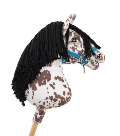 Hobby Horse Duży koń na kiju Premium - tarantowaty biało-brązowy z czarną grzywą A3 Hobby Horse Duży koń na kiju Premium - tarantowaty biało-brązowy z czarną grzywą A3