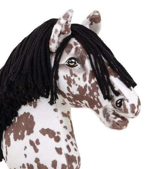Hobby Horse Duży koń na kiju Premium - tarantowaty biało-brązowy z czarną grzywą A3 Hobby Horse Duży koń na kiju Premium - tarantowaty biało-brązowy z czarną grzywą A3