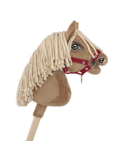 Kantar dla konia Hobby Horse A4 mały zapinany - bordowy