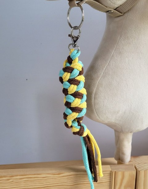 Uwiąz dla Hobby Horse ze sznurka - żółty/ mięta/ brąz Uwiąz dla Hobby Horse ze sznurka - żółty/ mięta/ brąz