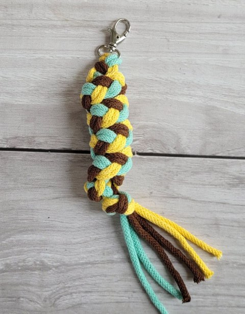 Uwiąz dla Hobby Horse ze sznurka - żółty/ mięta/ brąz Uwiąz dla Hobby Horse ze sznurka - żółty/ mięta/ brąz