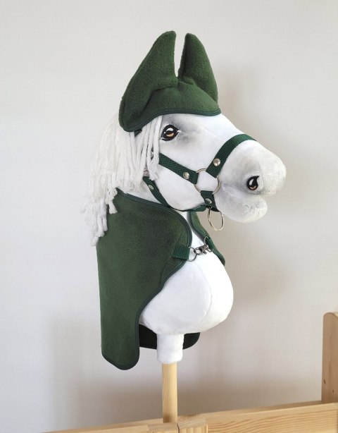 Polarowa derka i nauszniki dla konia Hobby Horse A4, butelkowa zieleń Polarowa derka i nauszniki dla konia Hobby Horse A4, butelkowa zieleń