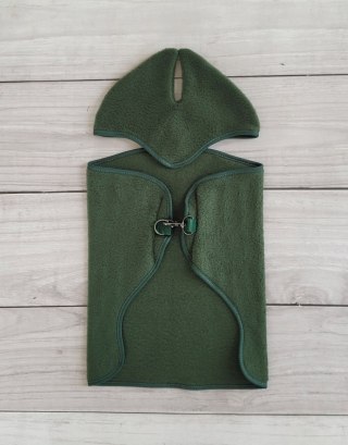 Polarowa derka i nauszniki dla konia Hobby Horse A4, butelkowa zieleń