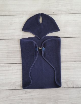 Polarowa derka i nauszniki dla konia Hobby Horse A4, granatowy