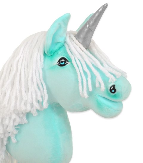 Hobby Horse Jednorożec na kiju mały miętowy z białą grzywą i srebrnym rogiem Hobby Horse Jednorożec na kiju mały miętowy z białą grzywą i srebrnym rogiem