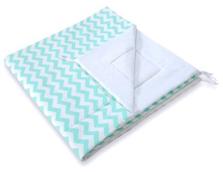 Dwustronna mata do namiotu TIPI - Chevron miętowy