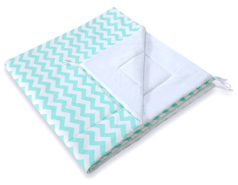 Dwustronna mata do namiotu TIPI - Chevron miętowy