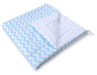 Dwustronna mata do namiotu TIPI - Chevron niebieski