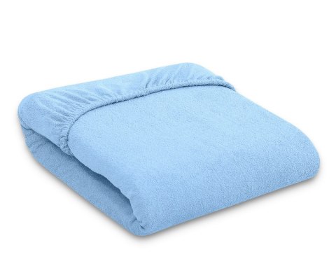 Prześcieradło frotte z gumką 120x60 cm do łóżeczka dziecięcego - niebieskie Prześcieradło frotte z gumką 120x60 cm do łóżeczka dziecięcego - niebieskie