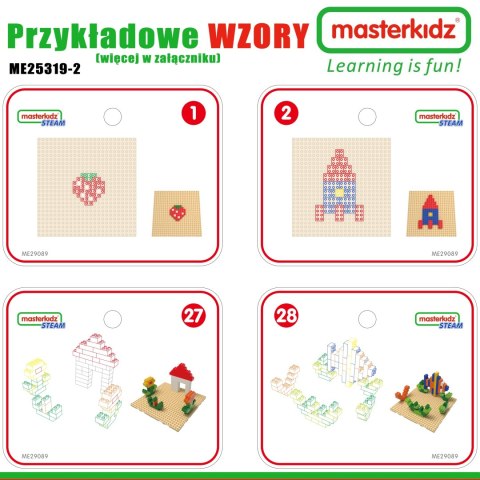 MASTERKIDZ Drewniany Stół Edukacyjny + AKCESORIA STEM WALL + 135 Klocków MASTERKIDZ Drewniany Stół Edukacyjny + AKCESORIA STEM WALL + 135 Klocków