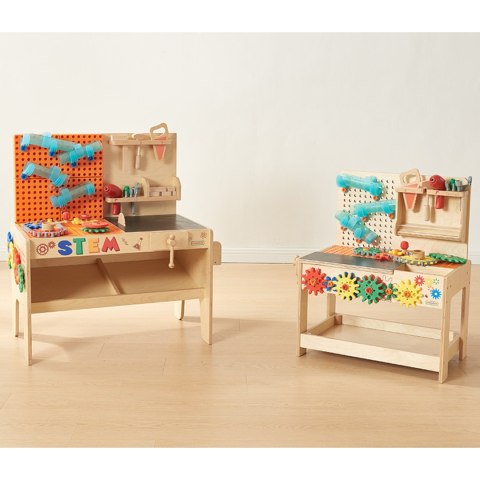 MASTERKIDZ Drewniany Warsztat XXL Montessori STEM z Narzędziami MASTERKIDZ Drewniany Warsztat XXL Montessori STEM z Narzędziami