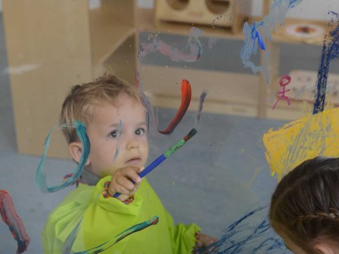 MASTERKIDZ Ogromna Drewniana Sztaluga Okienna Do Malowania MASTERKIDZ Ogromna Drewniana Sztaluga Okienna Do Malowania