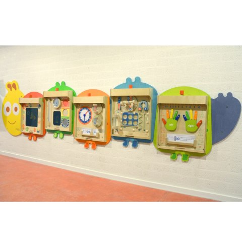 MASTERKIDZ System do Montażu 5 Ściennych Tablic Edukacyjnych Flex - Gąsienica MASTERKIDZ System do Montażu 5 Ściennych Tablic Edukacyjnych Flex - Gąsienica