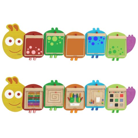 MASTERKIDZ System do Montażu 5 Ściennych Tablic Edukacyjnych Flex - Gąsienica MASTERKIDZ System do Montażu 5 Ściennych Tablic Edukacyjnych Flex - Gąsienica