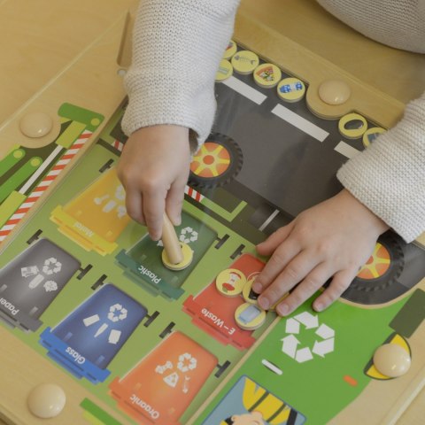 MASTERKIDZ Tablica Magnetyczna Segregowanie Odpadów Ciężarówka do Recyklingu Montessori MASTERKIDZ Tablica Magnetyczna Segregowanie Odpadów Ciężarówka do Recyklingu Montessori