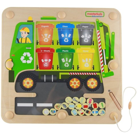 MASTERKIDZ Tablica Magnetyczna Segregowanie Odpadów Ciężarówka do Recyklingu Montessori MASTERKIDZ Tablica Magnetyczna Segregowanie Odpadów Ciężarówka do Recyklingu Montessori