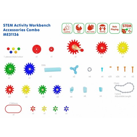 MASTERKIDZ Zestaw Akcesoriów do Stołu Warsztatowego STEM 111 el. MASTERKIDZ Zestaw Akcesoriów do Stołu Warsztatowego STEM 111 el.