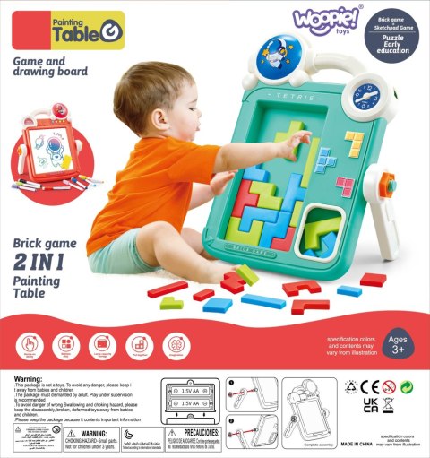 WOOPIE Dwustronna Tablica do Rysowania Gra Tetris 2w1 Pomarańczowa WOOPIE Dwustronna Tablica do Rysowania Gra Tetris 2w1 Pomarańczowa