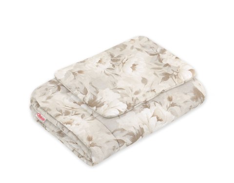 Pościel dla niemowląt 2-częściowa 75x100 cm z wypełnieniem – 100% bawełna, hipoalergiczna - Peonies beige Pościel dla niemowląt 2-częściowa 75x100 cm z wypełnieniem – 100% bawełna, hipoalergiczna - Peonies beige