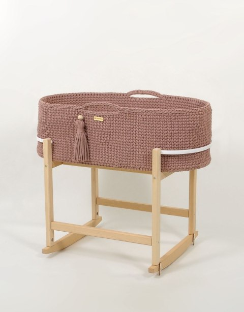 Kosz Mojżesza BOHO Handmade z kołyską - mauve Kosz Mojżesza BOHO Handmade z kołyską - mauve