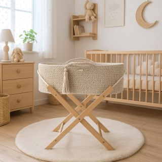 Materac ALOE VERA do kosza Mojżesza BOHO | Antybakteryjny i Hipoalergiczny z Aloesem
