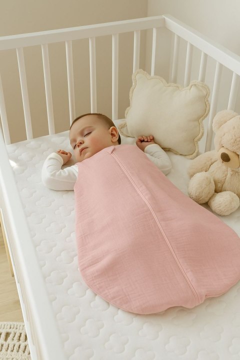 Muślinowy śpiworek dla dzieci zaokrąglony BABY 6-12 mcy TOG 1.0 - pastel pink