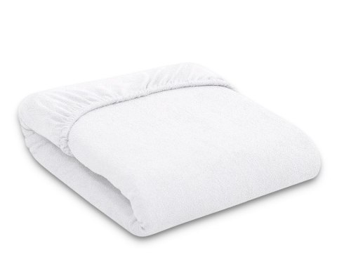 Prześcieradło frotte z gumką 120x60 cm do łóżeczka dziecięcego - białe Prześcieradło frotte z gumką 120x60 cm do łóżeczka dziecięcego - białe