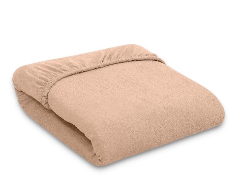 Prześcieradło frotte z gumką 120x60 cm do łóżeczka dziecięcego - jasno brązowe Prześcieradło frotte z gumką 120x60 cm do łóżeczka dziecięcego - jasno brązowe