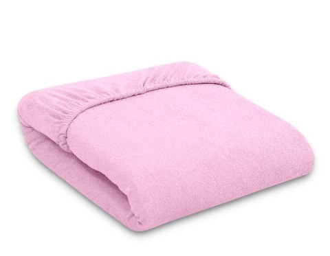 Prześcieradło frotte z gumką 120x60 cm do łóżeczka dziecięcego - różowe Prześcieradło frotte z gumką 120x60 cm do łóżeczka dziecięcego - różowe